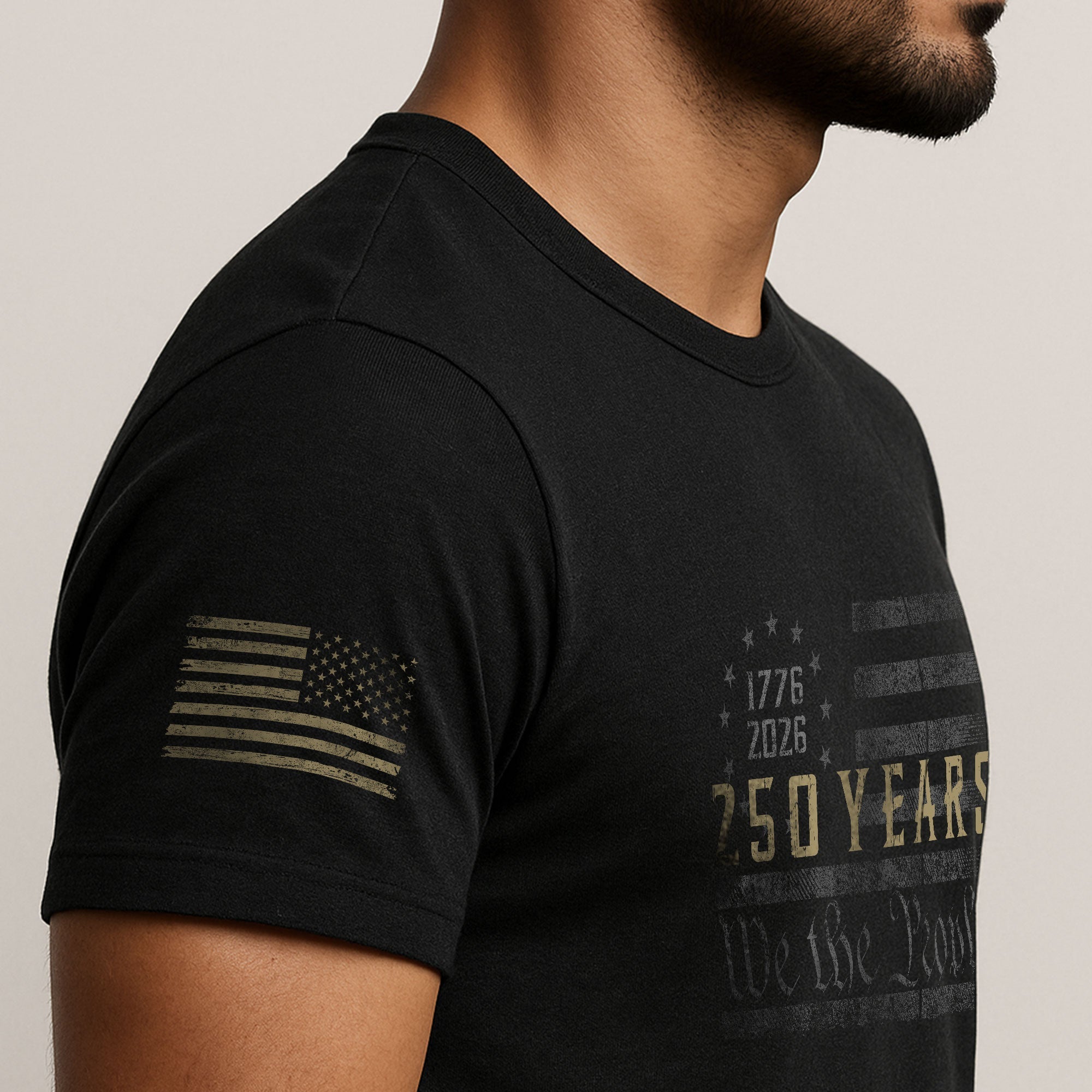 250 Years American Freedom T-Shirt – Minimal USA Flag 1776–2026 Tee